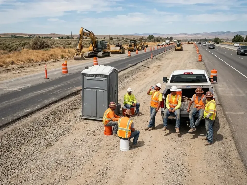highway-road-construction-crew-007 — frequently asked questions, Porta Potty and Restroom Rentals in Auberry, CA